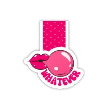 Pink Lips Whatever Magnetic Bookmark