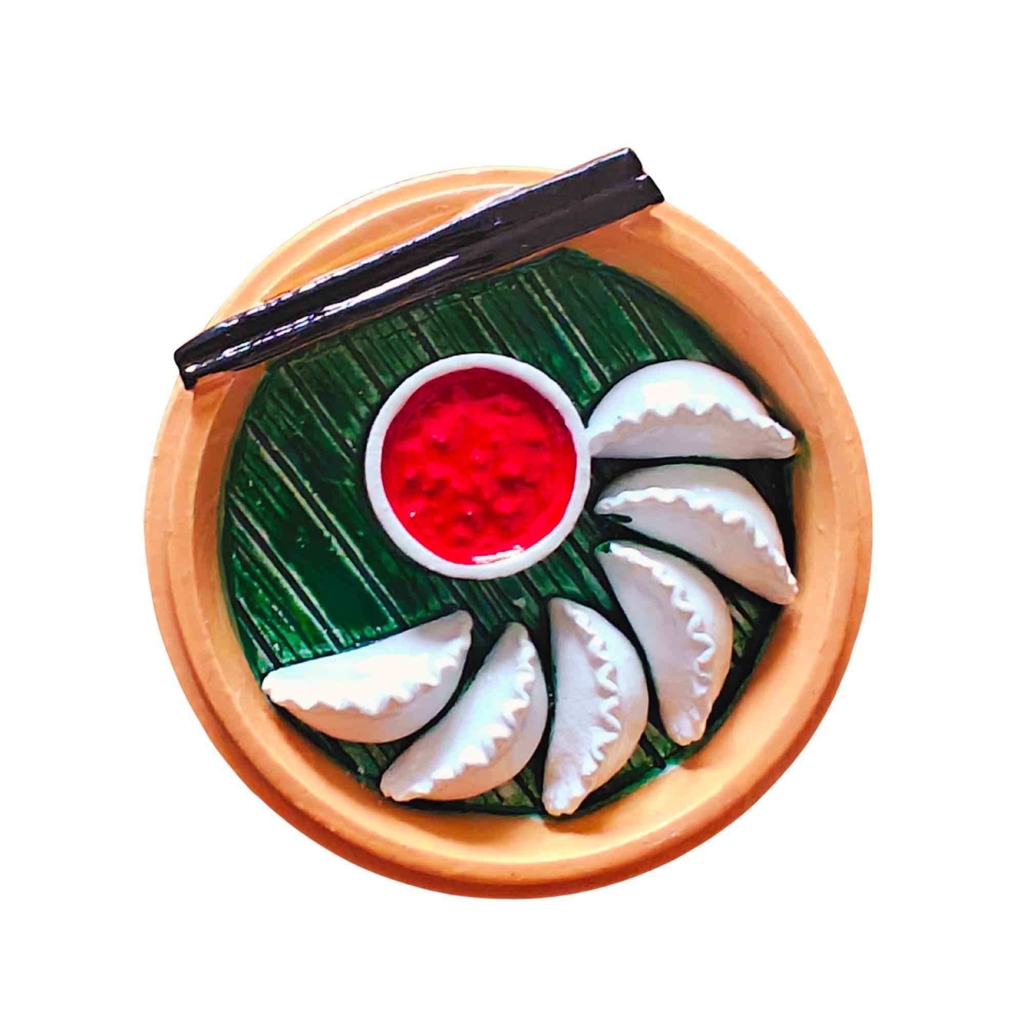 MOMO Themed Miniature 3D Fast Food Fridge Magnet | Refrigerator Magnets | Best Gifting Item| Best Souvenir Gift | Home and Kitchen Decoration | Kitchen Decor | Handmade in India | 3D Fridge Magnets | Best for Gifting (Approx. 4 to 6 cm)
