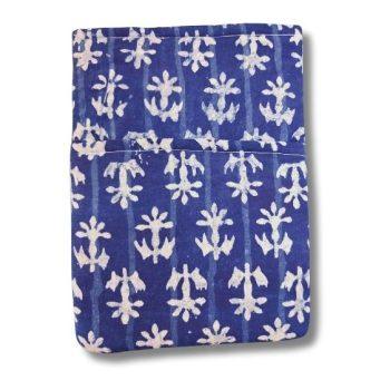 Handcrafted Indigo Printed Book,Tablet,Ipad Sleeves | 100% Cotton Fabric , Multicolor |  padded inner lining | Washable Foaming Sheet | Padded Book Sleeves/Book Covers/Book Protector - 8 Inch x 10 Inch