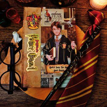 A5 Harry Potter Notebook – Gryffindor Theme with 100 Printed Pages | Magnetic flap for a neat and secure close  | 100 GSM premium quality with full-color designs for Harry Potter lovers, students, and collectors (Gryffindor)