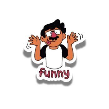 Funny man Sticker
