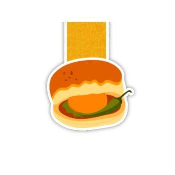 Vada Pav Snacks Magnetic Bookmark