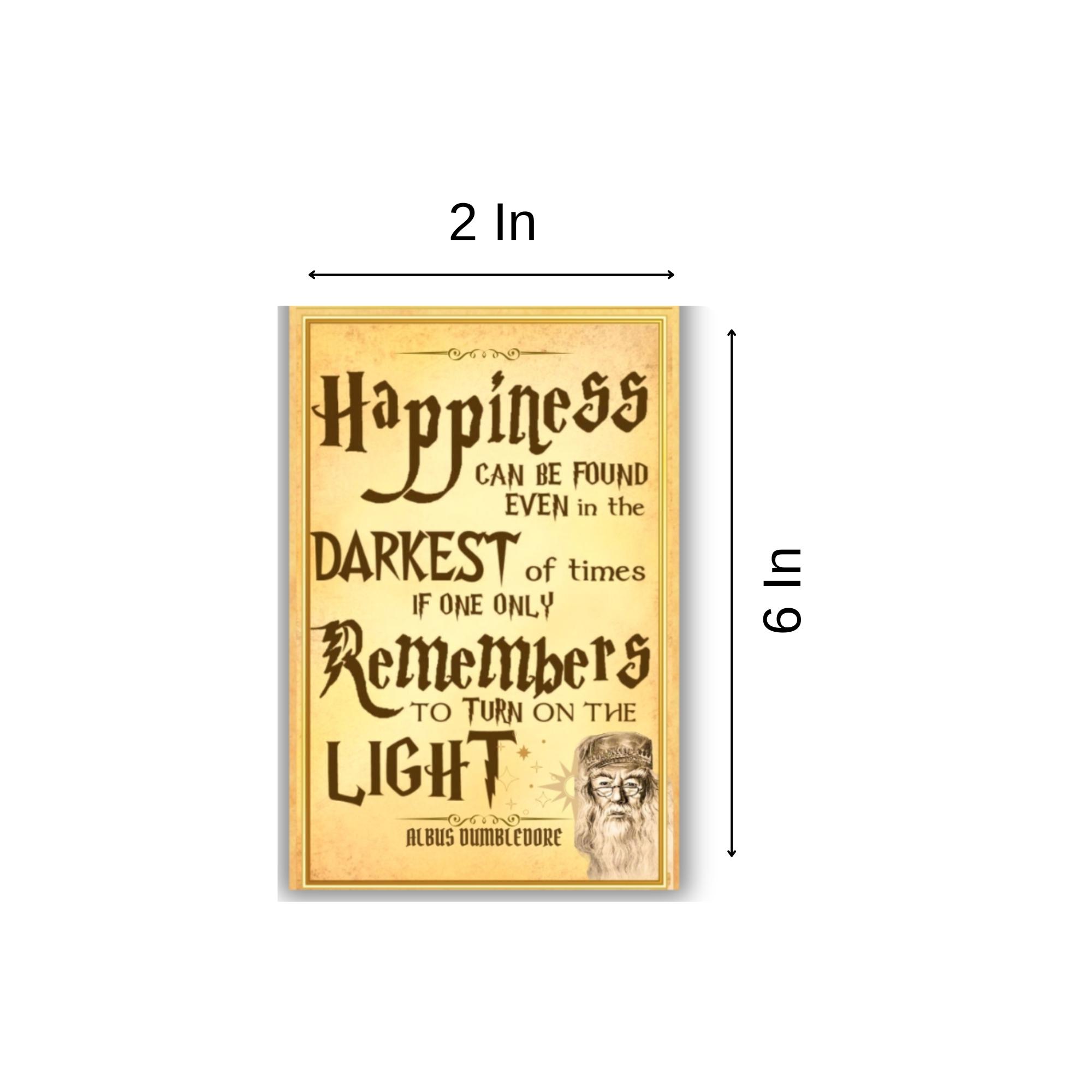 HAPPINESS BY ALBUS DUMBLEDORE QUOTE Magnetic Bookmark | Best Gift For Book Lover | Aesthetic Bookmark For Books | Cute Bookmarks for Journal,Planner,Notebook | Glossy Lamination - Image 2