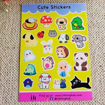 cute Sticker Sheet | Matte Lamination | Peel and Paste | Stickers For Laptop,Journal,Planner Bike,Scrapbook,diary | Waterproof | Self Adhesive | Residue Free