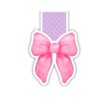 Pastel Pink Bow Magnetic Bookmark