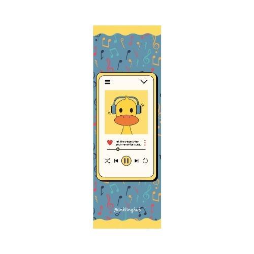 Musical Duck Theme Quote Bookmark