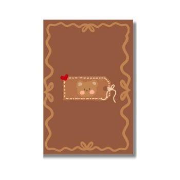 Brown Teddy Greeting card,Note card (4 x 6 Inches) | Vibrant colors, Aesthetic Cards
