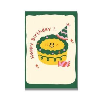 Happy Birthday Cake Greeting card,Note card (4 x 6 Inches) | Vibrant colors, Aesthetic Cards