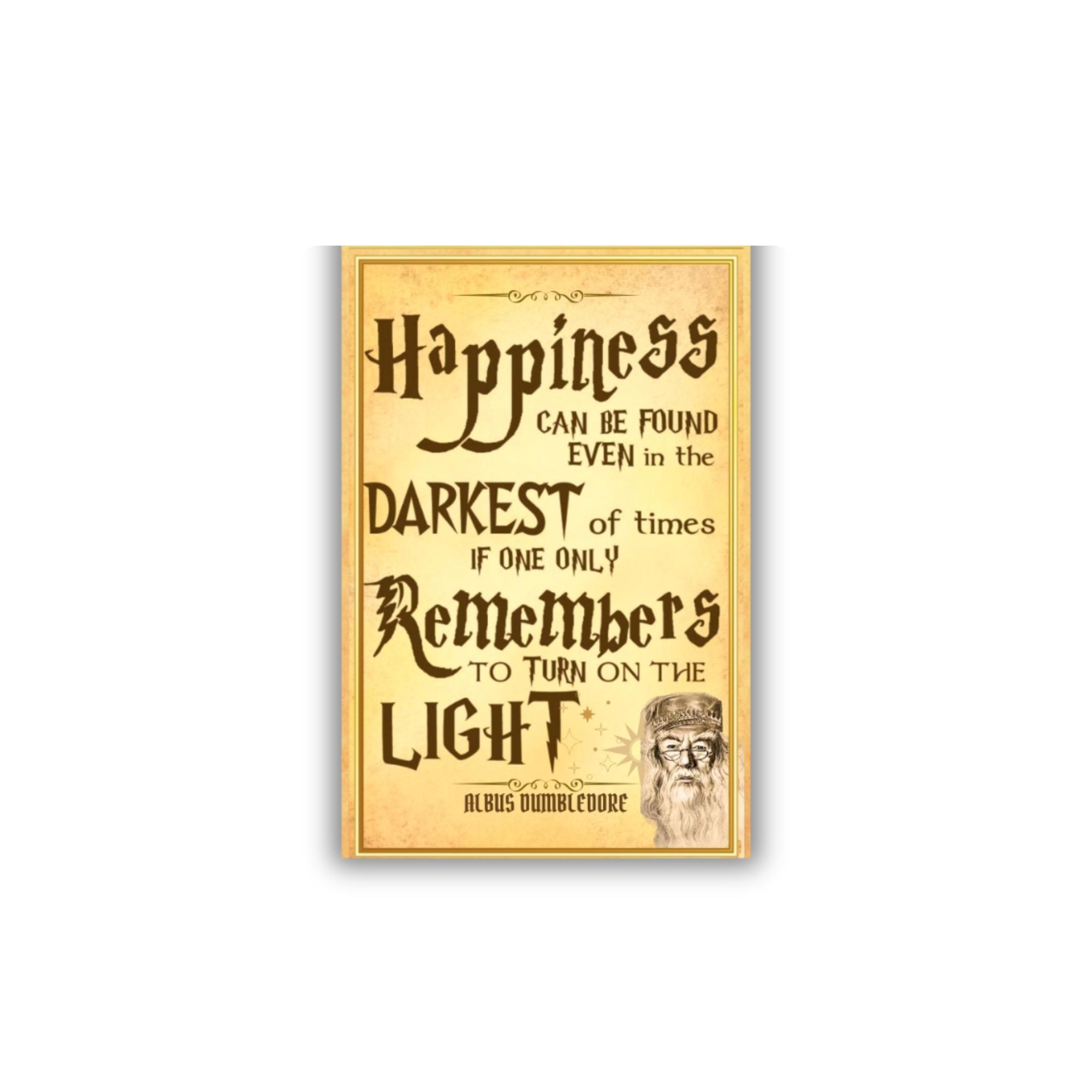 HAPPINESS BY ALBUS DUMBLEDORE QUOTE Magnetic Bookmark | Best Gift For Book Lover | Aesthetic Bookmark For Books | Cute Bookmarks for Journal,Planner,Notebook | Glossy Lamination