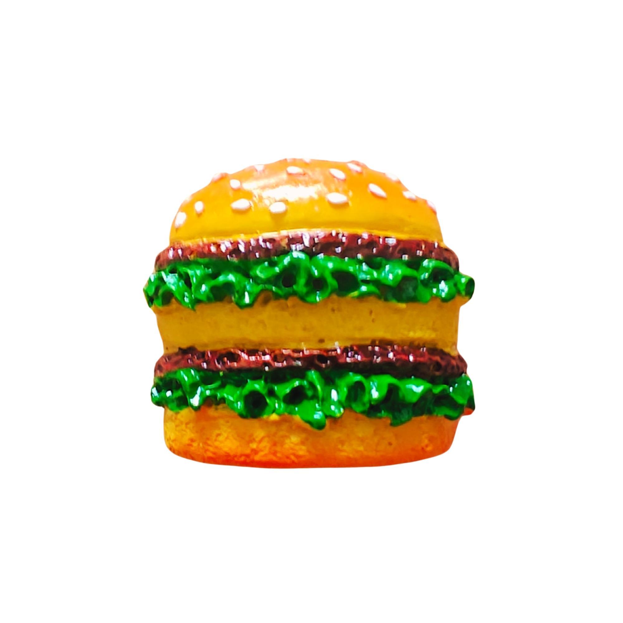 BURGER Themed Miniature 3D Fast Food Fridge Magnet | Refrigerator Magnets | Best Gifting Item| Best Souvenir Gift | Home and Kitchen Decoration | Kitchen Decor | Handmade in India | 3D Fridge Magnets | Best for Gifting (Approx. 4 to 6 cm)