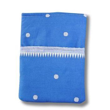 Handcrafted Blue Polka Dot Printed Book,Tablet,Ipad Sleeves | 100% Cotton Fabric , Multicolor | padded inner lining | Washable Foaming Sheet | Padded Book Sleeves/Book Covers/Book Protector - 8 Inch x 10 Inch