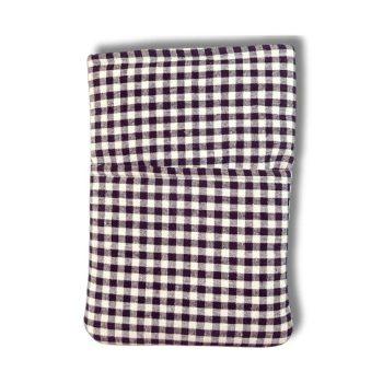Handcrafted Black Checkered Gingham Fabric   Book,Tablet,Ipad Sleeves | 100% Cotton Fabric , Multicolor | padded inner lining | Washable Foaming Sheet | Padded Book Sleeves/Book Covers/Book Protector - 8 Inch x 10 Inch