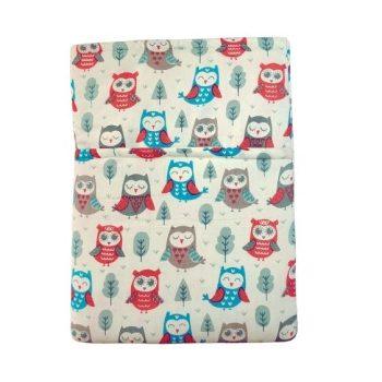 Handcrafted Owl Printed   Book,Tablet,Ipad Sleeves | 100% Cotton Fabric , Multicolor | padded inner lining | Washable Foaming Sheet | Padded Book Sleeves/Book Covers/Book Protector - 8 Inch x 10 Inch