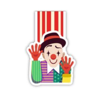 Circus Joker Magnetic Bookmark