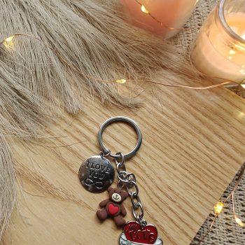 Premium Antique Teddy I Love you Heart Metal Keychain,Keyring | Best For Birthday Gift To Friends | Car,Bike,Cycle,Valentine day Gift for boya,girls,men and women,House keychains (Metal)