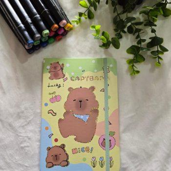 A5 Ruled Notebook with Premium 100 GSM, A5 Paper Sized,80 Pages Journal Diary Ideal for journaling, planning, and daily notes,perfect for school, office, or personal use,minimal design for everyday productivity (Capybara with Scarf)