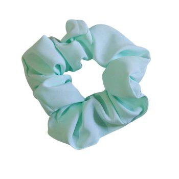 Aqua Color Soft Polyester Fabric XXL Scrunchies, Anti-Hair-Breakage, Hair Ties, Scrunchies For Girls, Women.