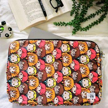 Handcrafted Laptop Bag/Laptop Sleeve Case/Laptop Pouch – Slim & Lightweight Waterproof Cover,Compact Zipper Case, Washable Printed Cotton Fabric, Foam Cushioned with Protective Liner,  Slim & Lightweight Cover for All Laptops & MacBooks (Dimensions 16 x 11 Inches)(Harry Potter)