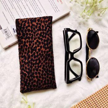 Handcrafted Soft pure cotton fabric Protective Sunglasses Case/Pouch for Women & Men | Anti-scratch Eyeglass Case Pouches |Glares Case Soft Cover sunglass pouch,Spectacles Pouch, Sunglasses Cover for Goggles Women | Fancy Cute Eyeglasses/Sunglasses Case for Women/Girls (Hyaena Print)