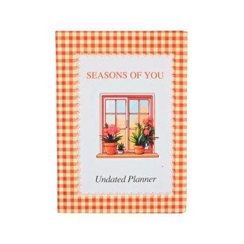 Seasons of you - Undated Planner| 320 pages Matte laminatation Undated Planner|100 GSM|Free 3 non tearable Sticker sheets and Bookmark |Weekly Ajenda,Monthly view,Sleep tracker,Habbit tracker,Medication Tracker,Budget planning | 15cm x 23cm