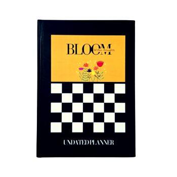 Bloom within thoughts - Undated Planner Combo| 320 pages Matte laminatation Undated Planner|100 GSM| 500+ Aesthetic non tearable Sticker book|FREE BOOKMARK | FREE PANDA MINI NOTEPAD |Weekly Ajenda,Monthly view,Sleep tracker,Habbit tracker,Medication Tracker,Budget planning | 15cm x 23cm