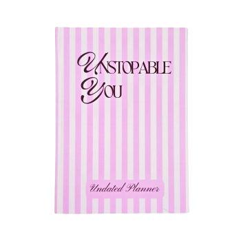 Unstopable you - Undated Planner| 320 pages Matte laminatation Undated Planner|100 GSM|Free 3 non tearable Sticker sheets and Bookmark |Weekly Ajenda,Monthly view,Sleep tracker,Habbit tracker,Medication Tracker,Budget planning | 15cm x 23cm
