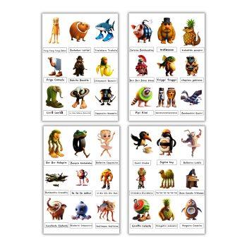 Set of 27 Brainrot Character Stickers| Durable Waterproof Vinyl for Laptop, Water Bottle, Mobile & Journals,Planner Bike,Scrapbook | Matte Lamination | Peel and Paste | Waterproof | Self Adhesive | Residue Free (A5,3 Sheets)