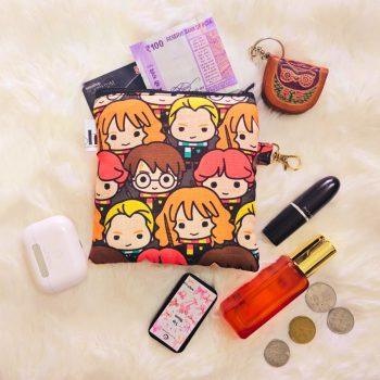 Compact Coin Pouch/Zipper Pouch for Women | Stylish Mini Organizer Pouch| Travel-Friendly Purse |Multi-Purpose Coin Purse| Travel Essentials|Organizer for Cards, Keys & Accessories (Harry Potter)