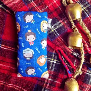 Handcrafted Soft Friends series characters cotton fabric Protective Sunglasses Case/Pouch for Women & Men | Anti-scratch Eyeglass Case Pouches |Glares Case Soft Cover sunglass pouch,Spectacles Pouch, Sunglasses Cover for Goggles Women | Fancy Cute Eyeglasses/Sunglasses Case for Women/Girls (Friends series characters)