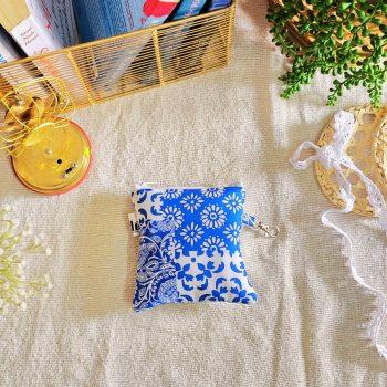 Compact Coin Pouch/Zipper Pouch for Women | Stylish Mini Organizer Pouch| Travel-Friendly Purse |Multi-Purpose Coin Purse| Travel Essentials|Organizer for Cards, Keys & Accessories (Blue Mandala Patchwork Printed)