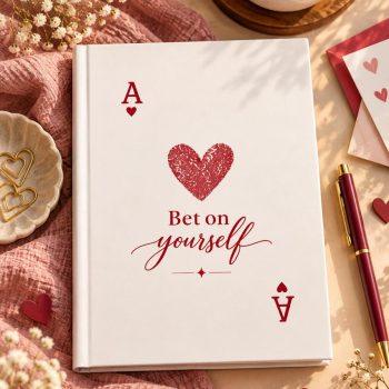 Bet On Yourself - Undated Planner | 320 pages Matte laminatation Undated Planner|100 GSM|Free 3 non tearable Sticker sheets and Bookmark  |Weekly Ajenda,Monthly view,Sleep tracker,Habbit tracker,Medication Tracker,Budget planning | 15cm x 23cm